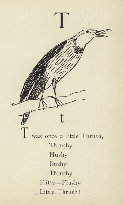 The letter T by Edward Lear